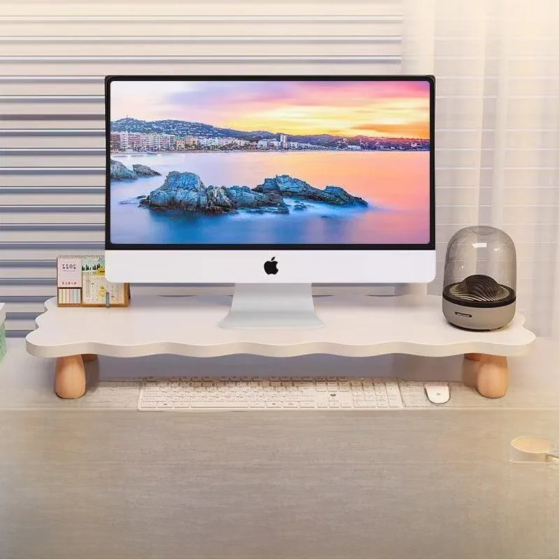 

Modern Simple Cuter Monitor Riser Stand Office Desktop Storage elf Keyboard Holder Wood Densi Board Home Furniture