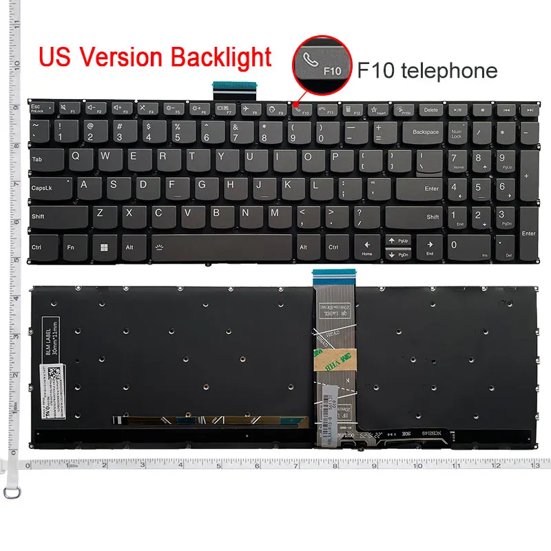 لوحة مفاتيح الولايات المتحدة لينوفو ، لينوفو إيداباد 3-15 alc6 ، 3-15 itl6 ، 3-17 ، 3-17 itl6 ، XIAOXIN 16 ، IRL8 ، ABR8 ، IAH8 ، Slim 5 ، 16 ،