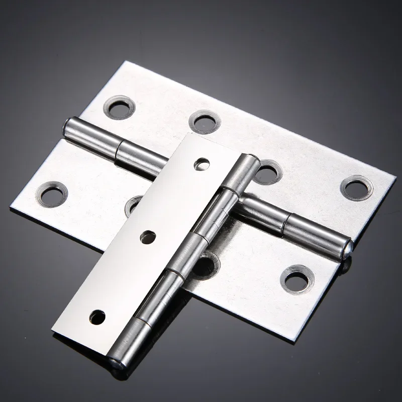 5Pcs 1/1.5/2/2.5/3 Inch Mini Flat Hinge Stainless Steel Cabinet Doors Windows Hinge Wooden Box DIY Furniture Connector Woodwork