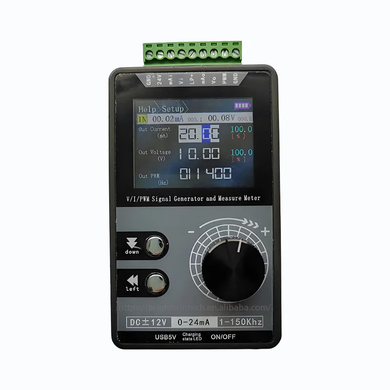 Nouveau générateur de Signal de tension de courant PWM de précision 0-20mA 4-20mA 0-10V simulateur de Source 0-50V 50mA calibrateur de compteur de mesure