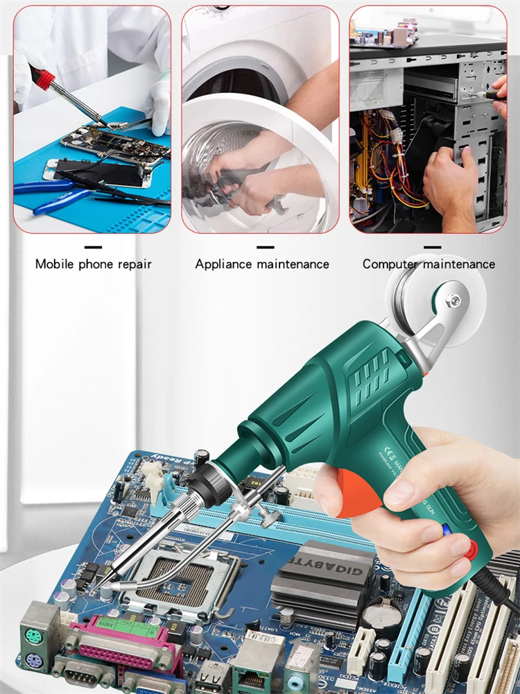 Electric Soldering Iron Gun Hand-Held Internal Heating Soldering Iron Automatically Send Tin Gun Soldering Welding Repair Tool