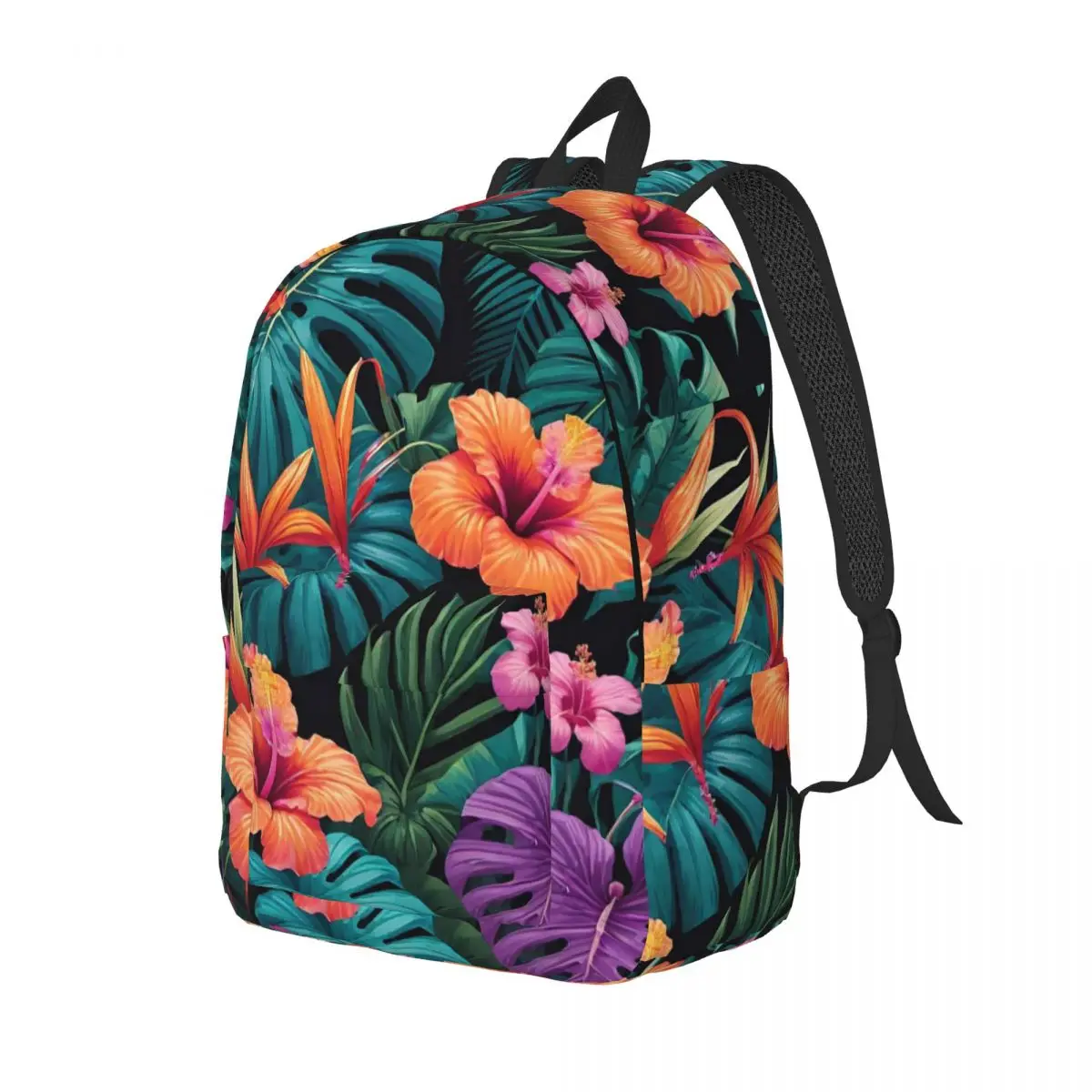Tropical Plants Animal Pattern Backpack Daypack Large Capacity Kids BookBag School Bag Shoulder Bags for Men Women