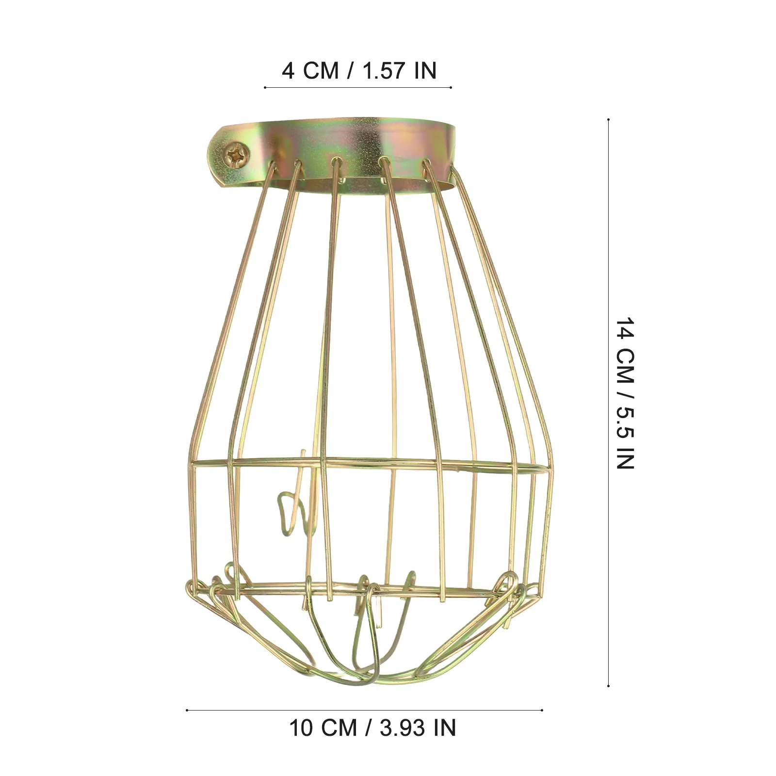 6Pcs Vintage Metal Lamp Bulb Guard Bulb Shape Copper Color Sturdy Steel Protective Cover for Home Bar Cafe Industrial Light Cage