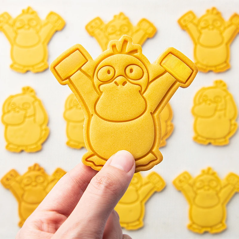 1Pcs Pokemo Psyduck Cookie Cutter Cartoon Figur Köpfe Form für Backen Kekse Kawaii Anime DIY Fondant Kuchen Werkzeuge Zubehör