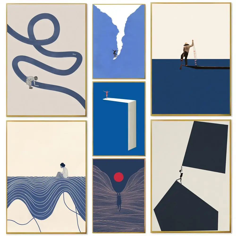 

Curiosity Funny Whimsy Painting Calligraphy HD Print Personalized Canvas Wall Mural Art Poster Photos for Living Room Home Decor