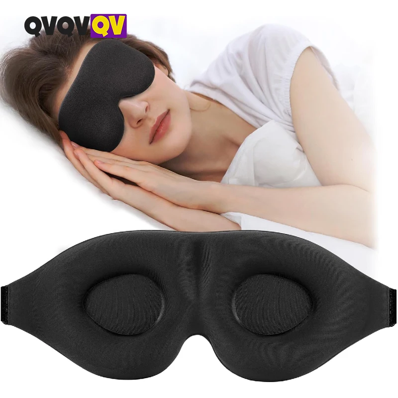 1PCS Sleep Eye Mask for Side Sleeper, Travel Blackout Night Blindfold Eye Shade Cover with Adjustable Strap