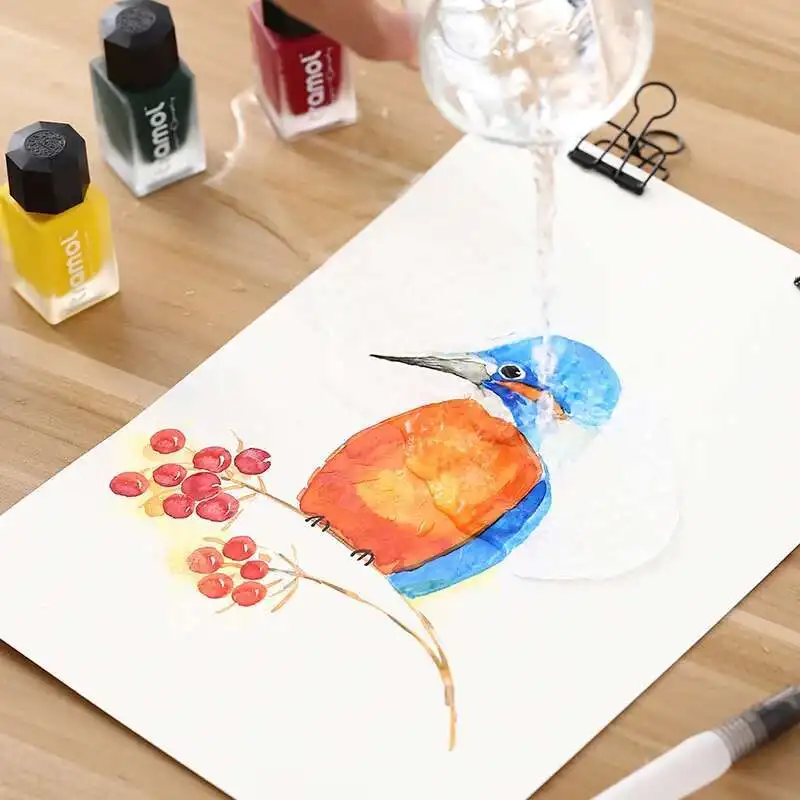 Tramol Ink Collecting Watercolor Line Drawing Cartoon Design Fast Drying Non Fading Light Color Non Carbon Waterproof Color Ink