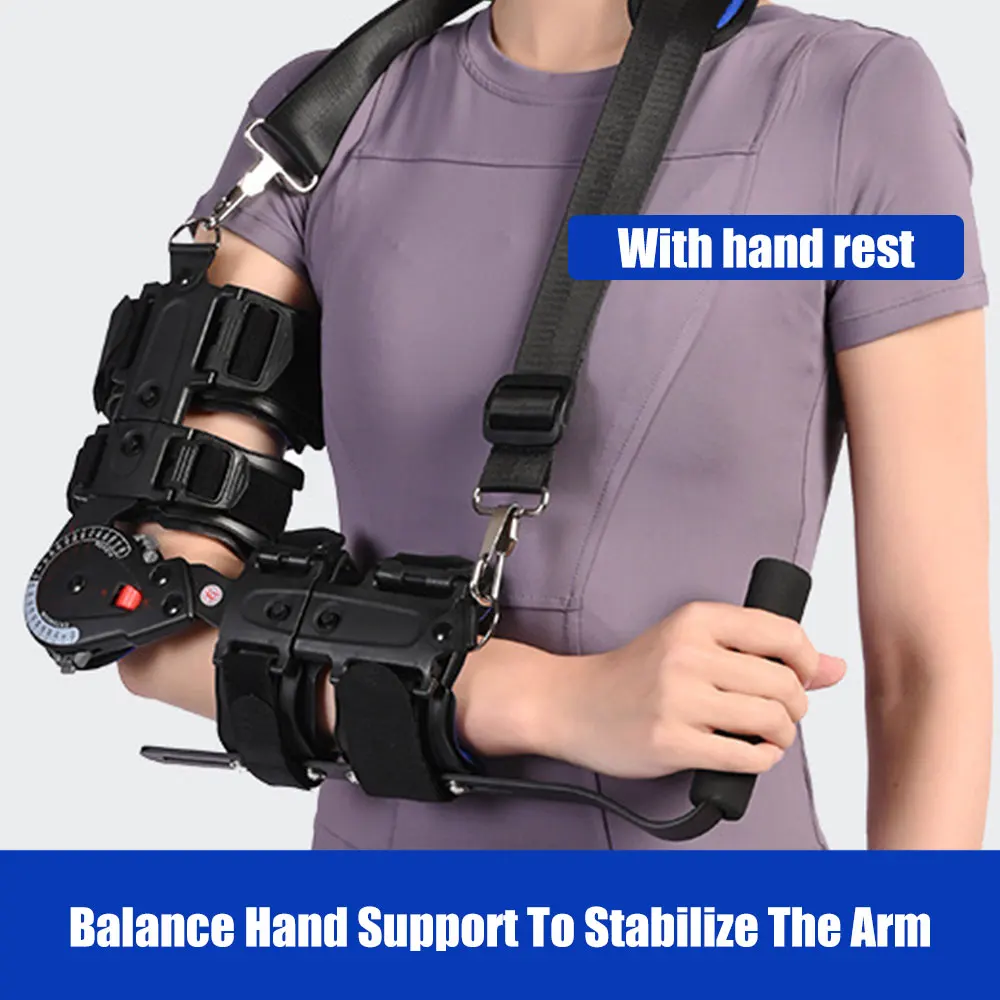 Elbow Support Bracket Align Prescription Brace Hinged Range of Motion, Shoulder Sling Stabilizer for Post-Op, Surgery Recovery