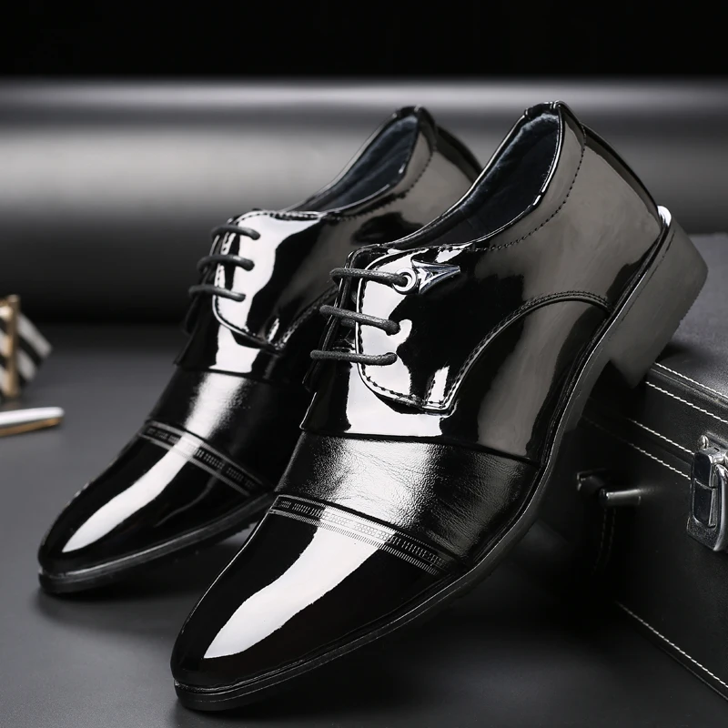 

Mens Formal Oxford Shoes Business Lace Up Dress Shoes Pointed Toe Classic Style