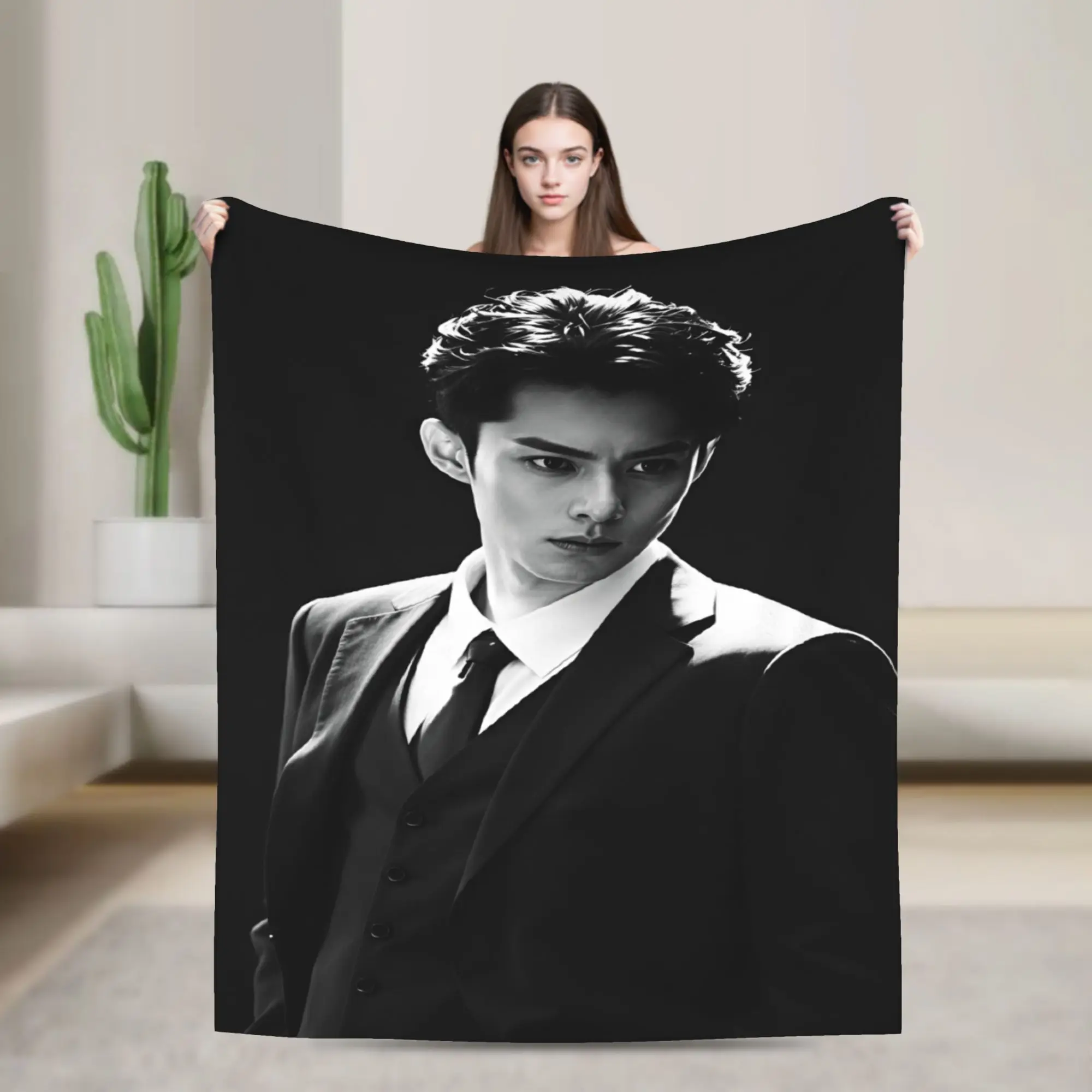 Wang Hedi Dylan Wang Actor Blanket Autumn  Warm Cozy Bedding Throws For Boy Girl Bedroom Flannel Bedspread Bed Cover