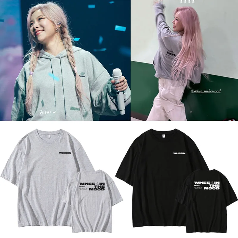 MAMAMOO Whee In The Mood T-shirt Kpop Whee In Concert Same Cotton T Shirt Korean Fashion Popular Loose Tops Summer Short Sleeve