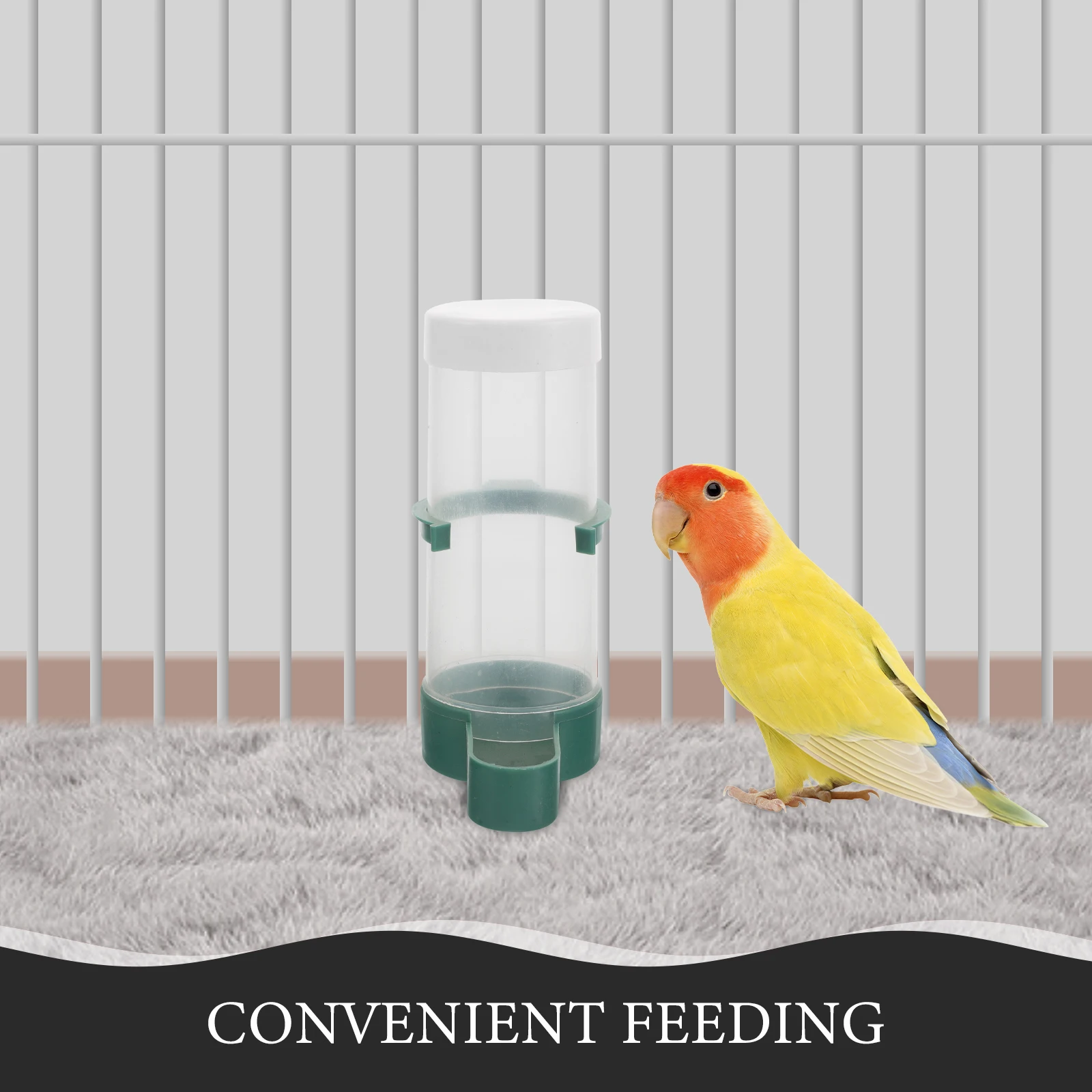 

20 Pcs Bird Feeder Automatic Pet Parrots Parakeets Pigeons Hangable Cage Water Dispenser Food Prevents Overfeeding