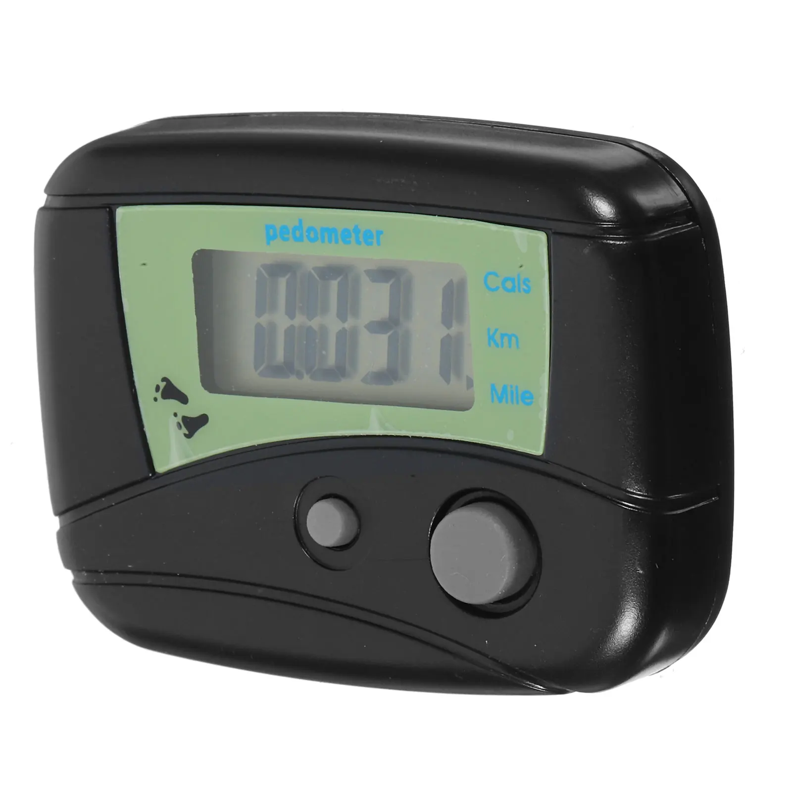Podomètre numérique Portable, compteur de pas, plastique Durable noir, mesure la Distance des calories, reconnaissance automatique du Jogging, comprend