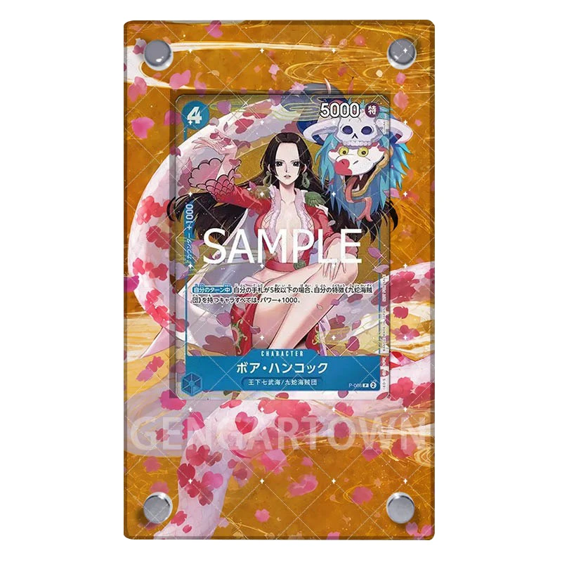 One Piece Monkey D. Luffy Card Display Stand Anime Game Hancock UTA Perospero White Beard Collection Card Photo Frame Gift view 2