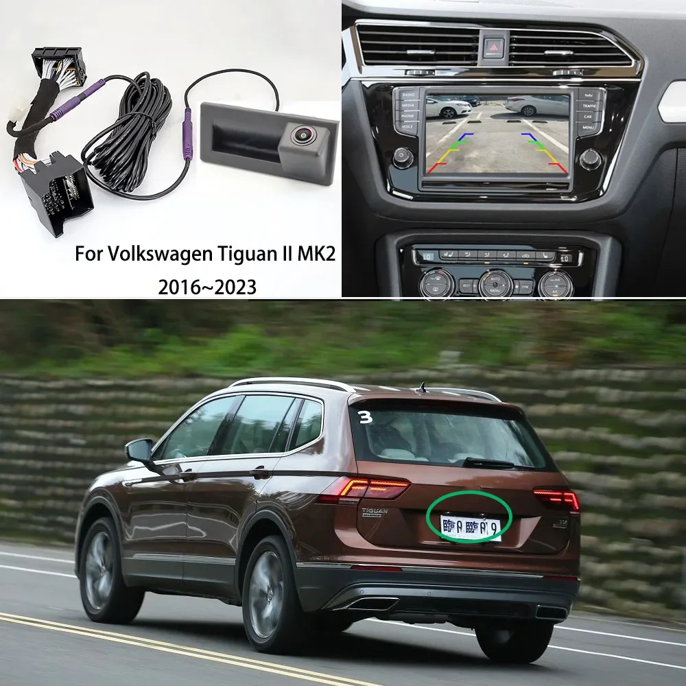 

Canbus Dynamic Trajectory Reverse Camera For VW Tiguan II 2016 2017 2018 2019 2020 2021 2022 2023 Backup Work With MIB2 STD Unit