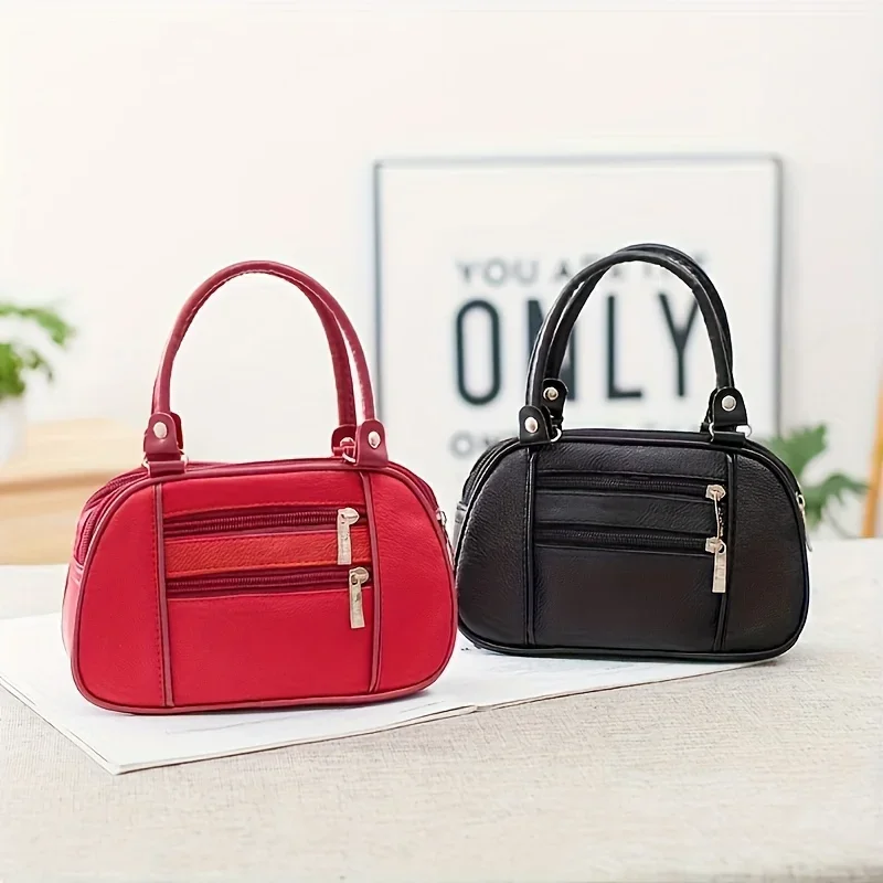 

Fashion Top Handle Bag, Multi Pocket Satchel Bag, Women's Casual Handbag & Purse