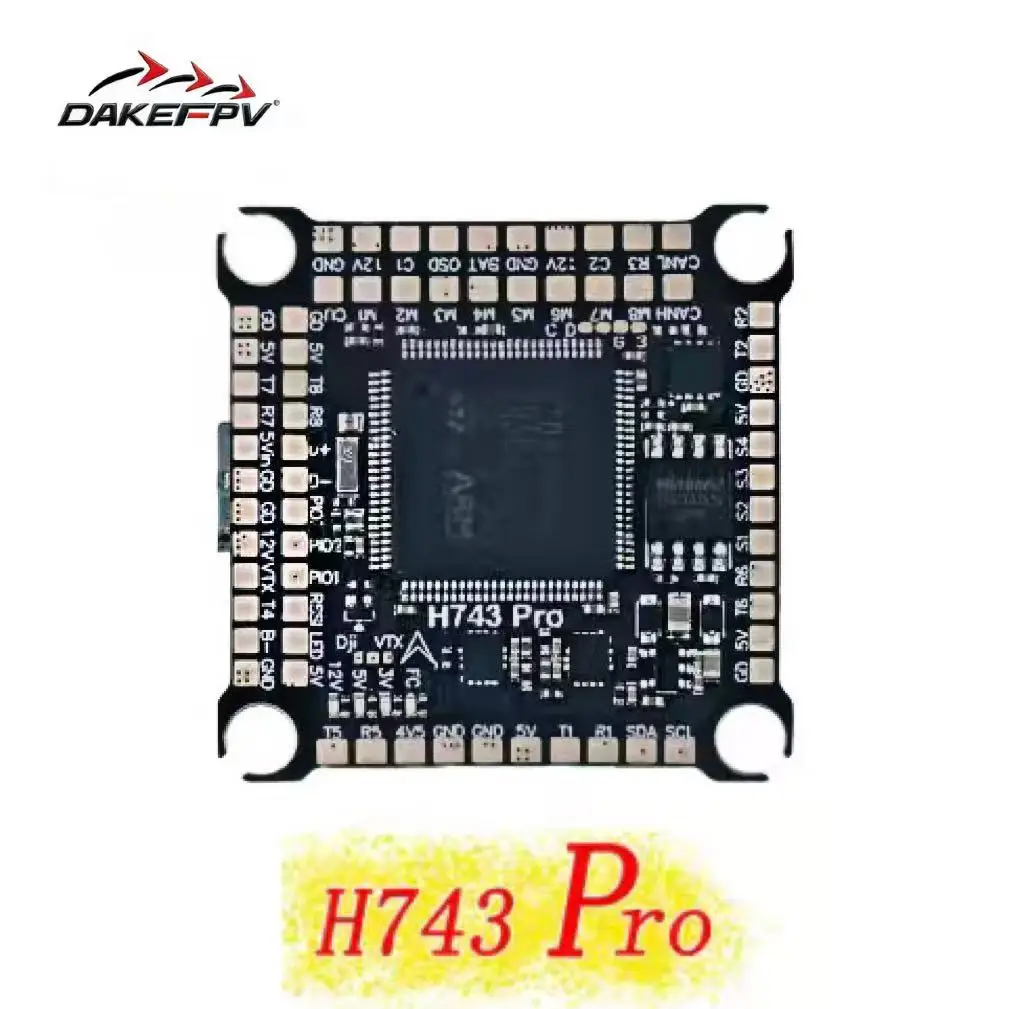 

Полетный контроллер H743 Pro Bluejay 4-в-1 с ESC 55A 3-6S Lipo Stack/Flytower для радиоуправляемых FPV гоночных дронов и квадрокоптеров