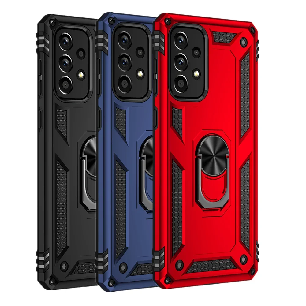 

Samsung A73 Shockproof Armor Case for Samsung A73 A53 A33 A13 5G Ring Stand Phone Cover for Galaxy A72 A52 A42 A32 A22S 5G A12