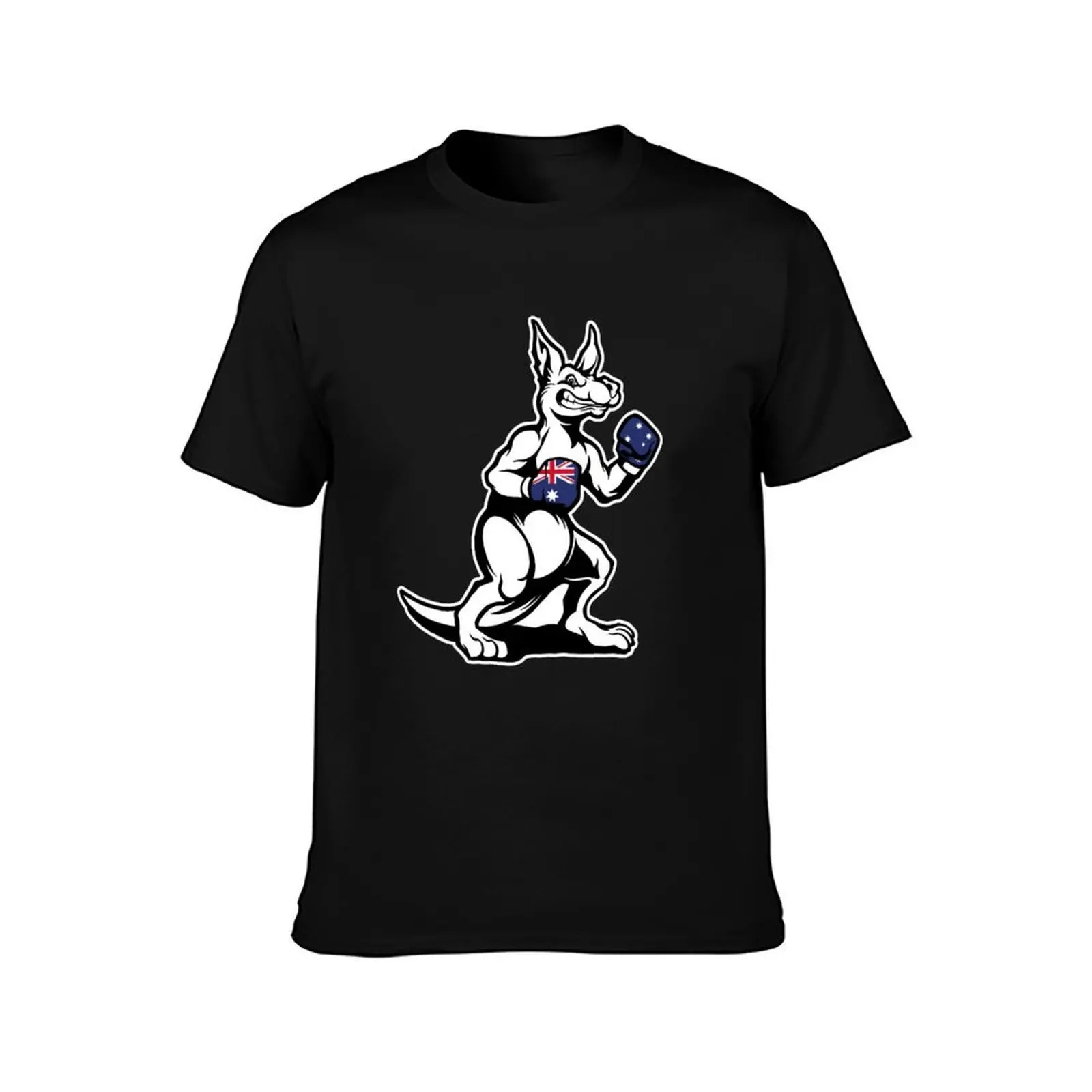 Boxing Kangaroo, Australian Boxing Kangaroo T-Shirt, Summer Casual Cotton Tee, Oversized Streetwear Tops, Vintage Graphic Print