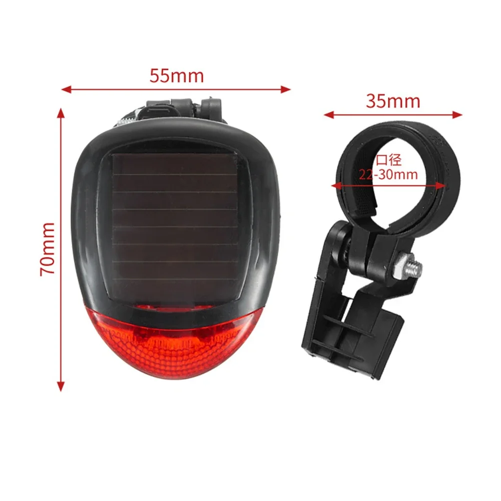 3 Mode Rechargeable Solar Cycling Bicycle Rear Safety Red Light LED Tail Lamp Cycling Safety Solar Power Energy Taillight