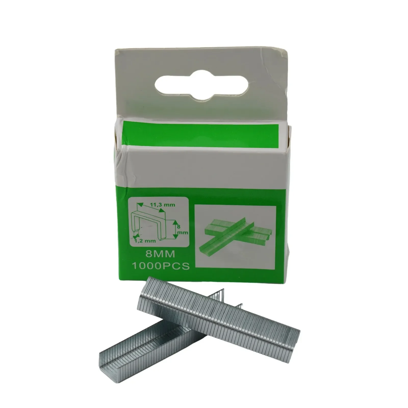 T-Shaped Steel Staples Nails, T-Shaped Grampeador, Forma U, Móveis de Madeira, Door Nail, Embalagem Doméstica, Prata, 1000pcs