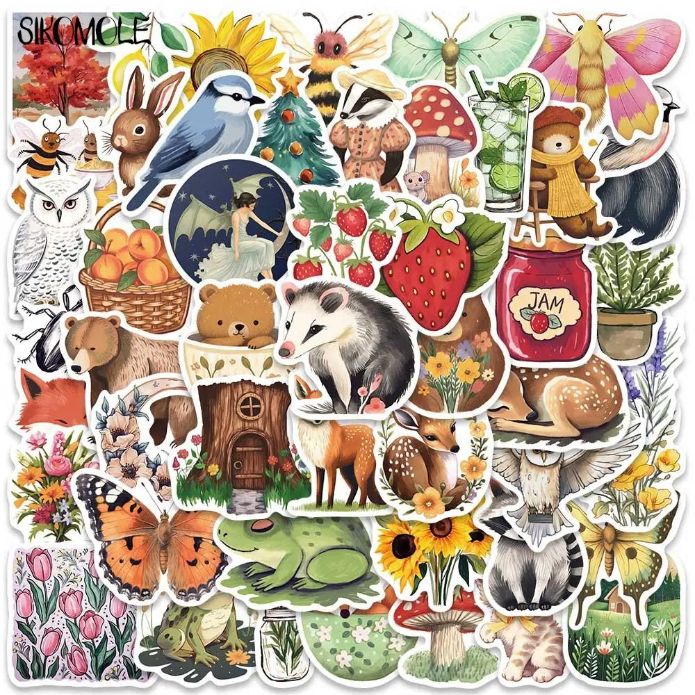 10/30/50PCS Cartoon Magic Forest Illustration Graffiti Stickers Kawaii DIY Travel Luggage Guitar Fridge Laptop Sticker Kid Decal