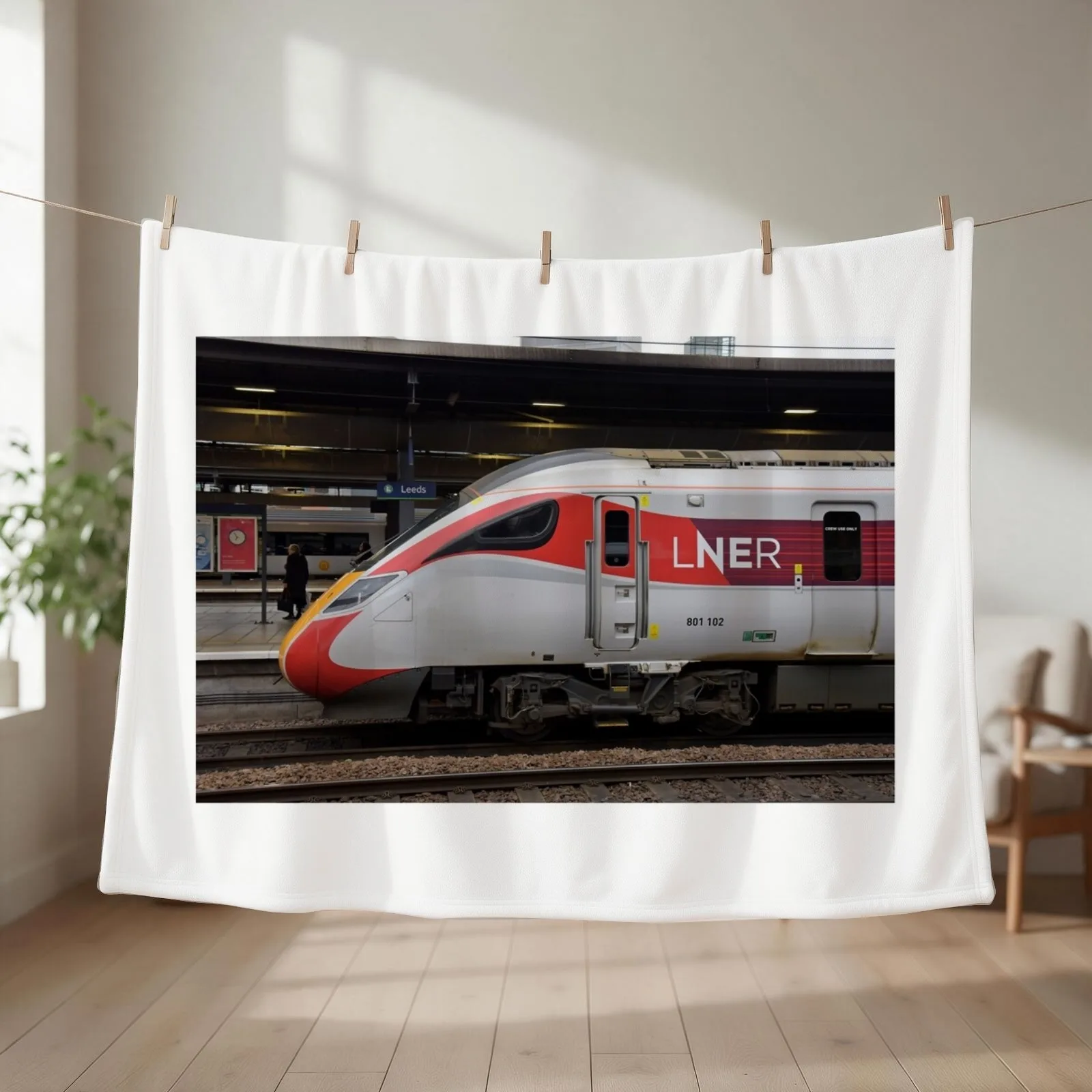 LNER Azuma high speed train Throw Blanket couch cozy soft plush fuzzy picnic outdoor blanket