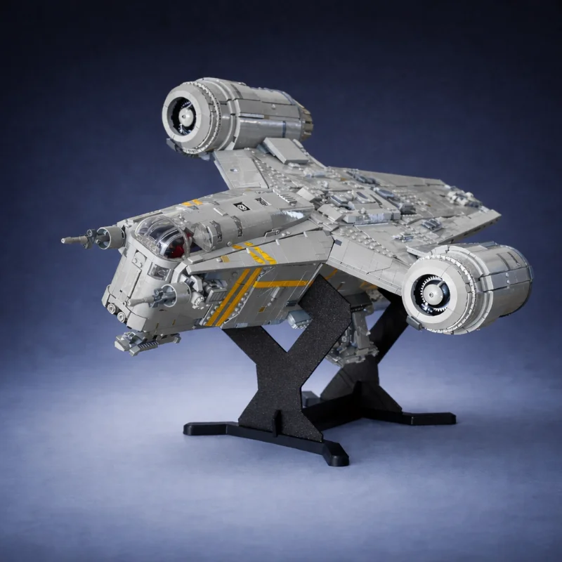Desktop Acrylic Display Stand Compatible with Star Wars UCS 75331 The Razor Crest Building Blocks
