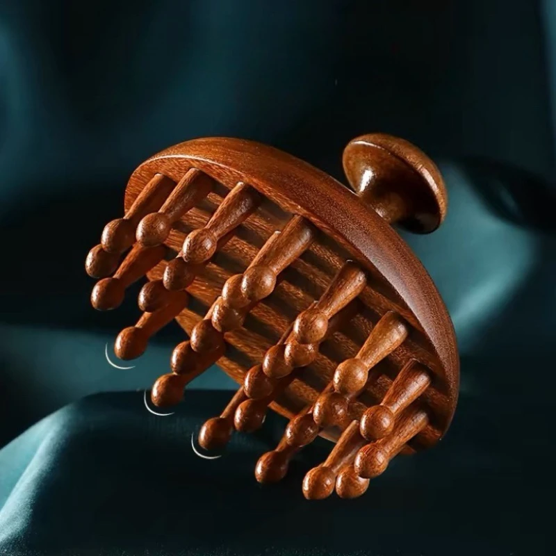 

Meridian Massage Comb Tooth Handleless Wooden Point Acupuncture Head Comb Wide-Tooth Sandalwood Comb Massage Head Meridians