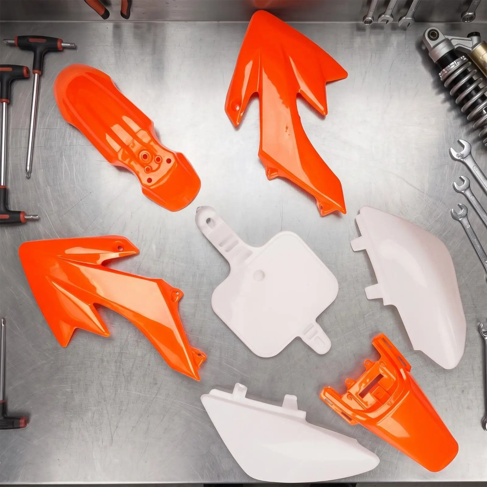 Off Road Motorcycle Replacement Body Plastic Fairing Kit 7 Piece for CRF50 Universal Mini Bike Shell