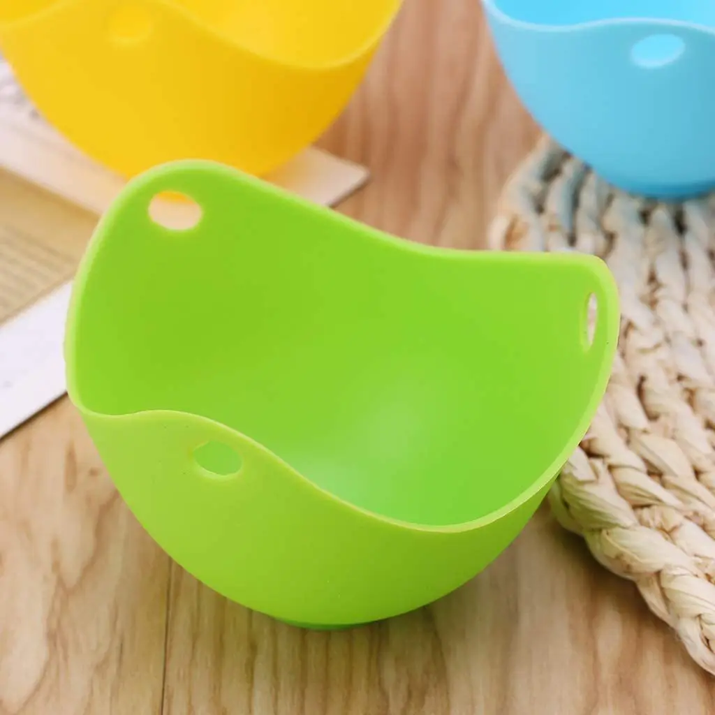 5pcs Silicone Egg Poacher Poaching Pods Pan Mould Kitchen Cooking Tool