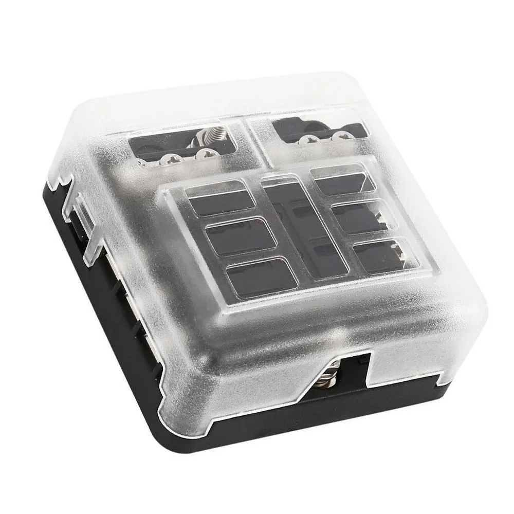 

Universal 6 Way Fuse Box Block Fuse Holder Vehicle Circuit Automotive Car Fuse Accessory