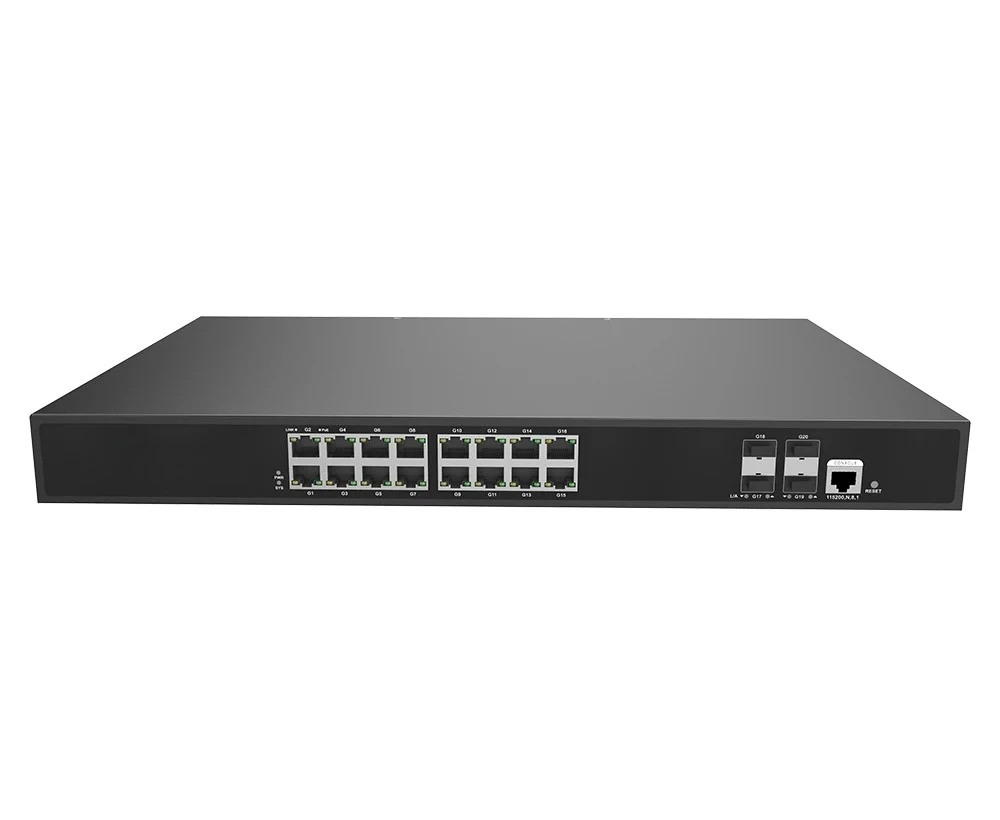 Realtek poe chip for 20 port Full Gigabit Managed PoE Switch with fiber for cctv system