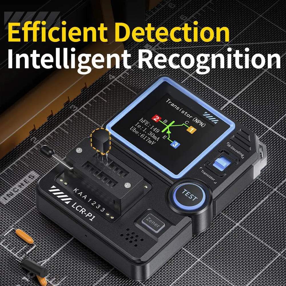 Для LCR-P1 тестер транзисторов диод триод емкость NPN тестер MOSFET сопротивление IR LCR многофункциональный измерительный прибор P W6X8