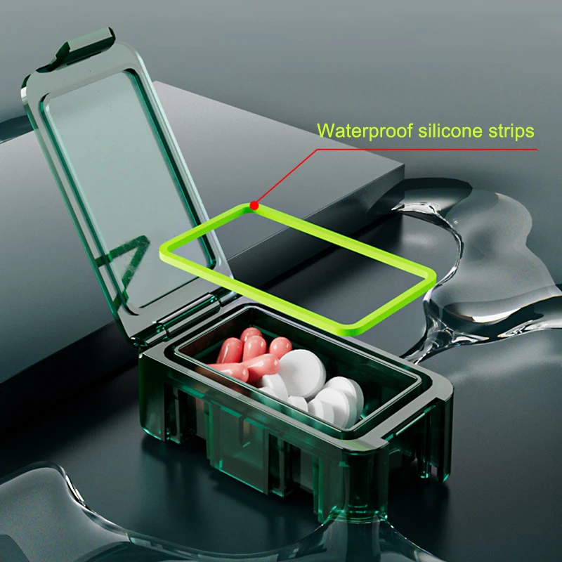 7 Days A Week 14 Compartments Pill Box Multifunctional  Removable Random Combination Sealed Pill Organizer