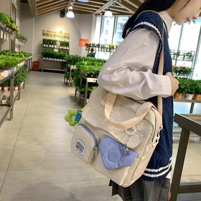 Mochila estilo coreano, bolsos hombro KawaiiCrossbodyBookbags para chica, bolso mensajero para estudiante,