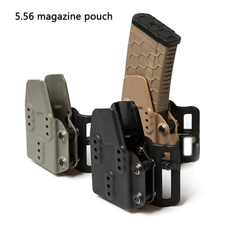 

Tactical KYDEX 5.56mm Magazine Pouch for AK AR 15 Rifle Gun Mag Carrier Case Waist Belt Carry Airsoft Hunting Accessories