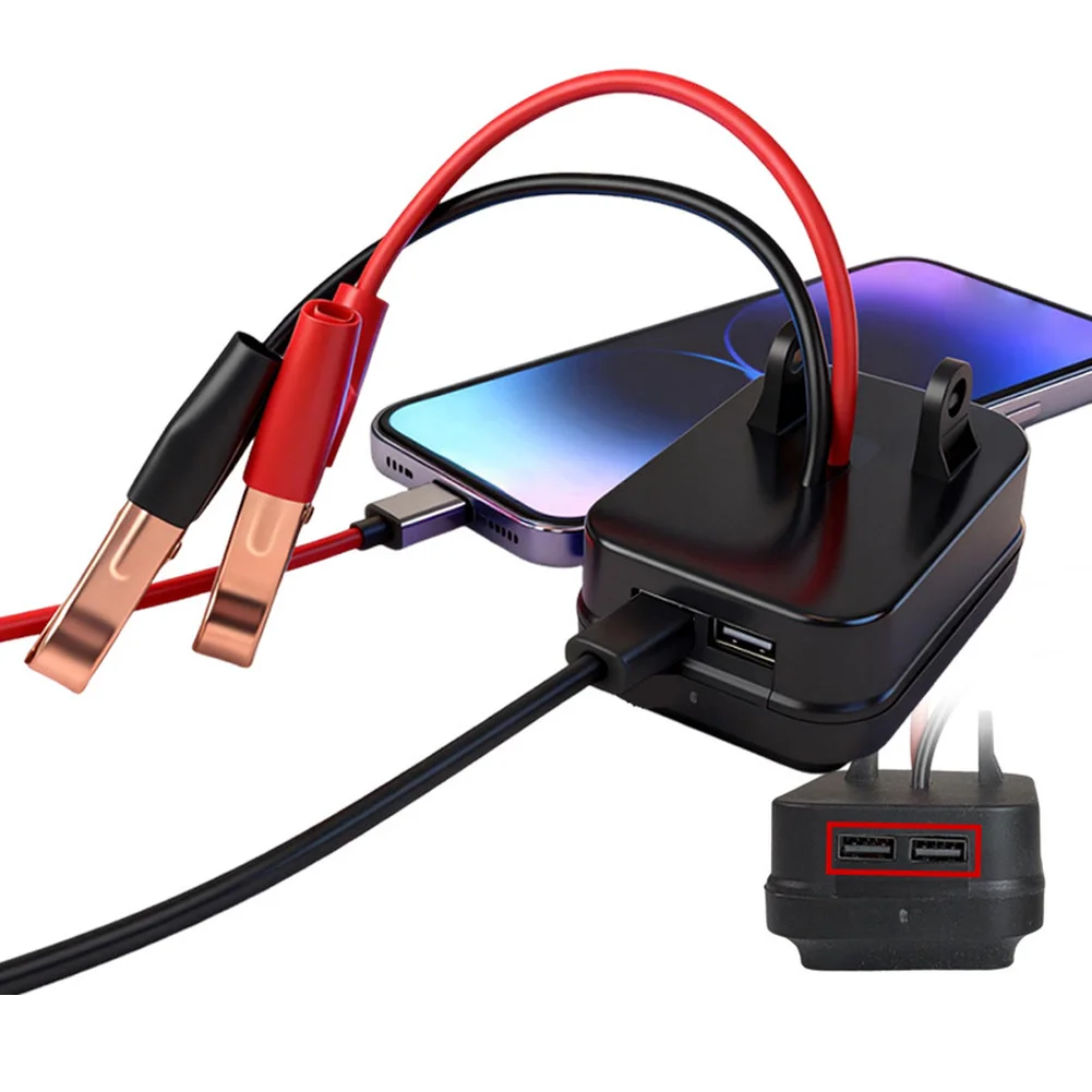 Lightweight Battery Converter Adapter Dual USB and Standard Socket for Dayi For A3 Batteries Easy to Carry 12V/24V