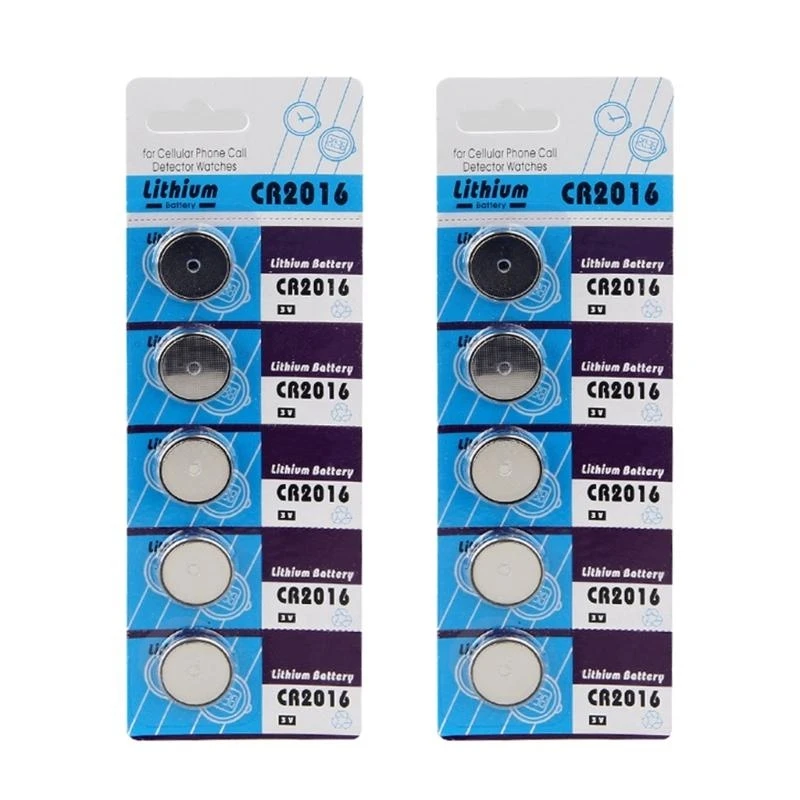 

10pc/5PC CR2016 Button Cell Batteries Long-Lastings Lithium Cells for Calculator