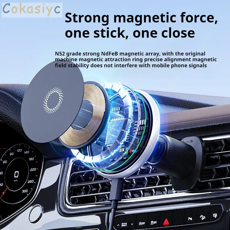 For BMW X5 G05 2019 2020 2021 2022 Car Phone Holder Screen Fixed Base Car Magnetic 15W Wireless Charging Stand MagSafe Supports