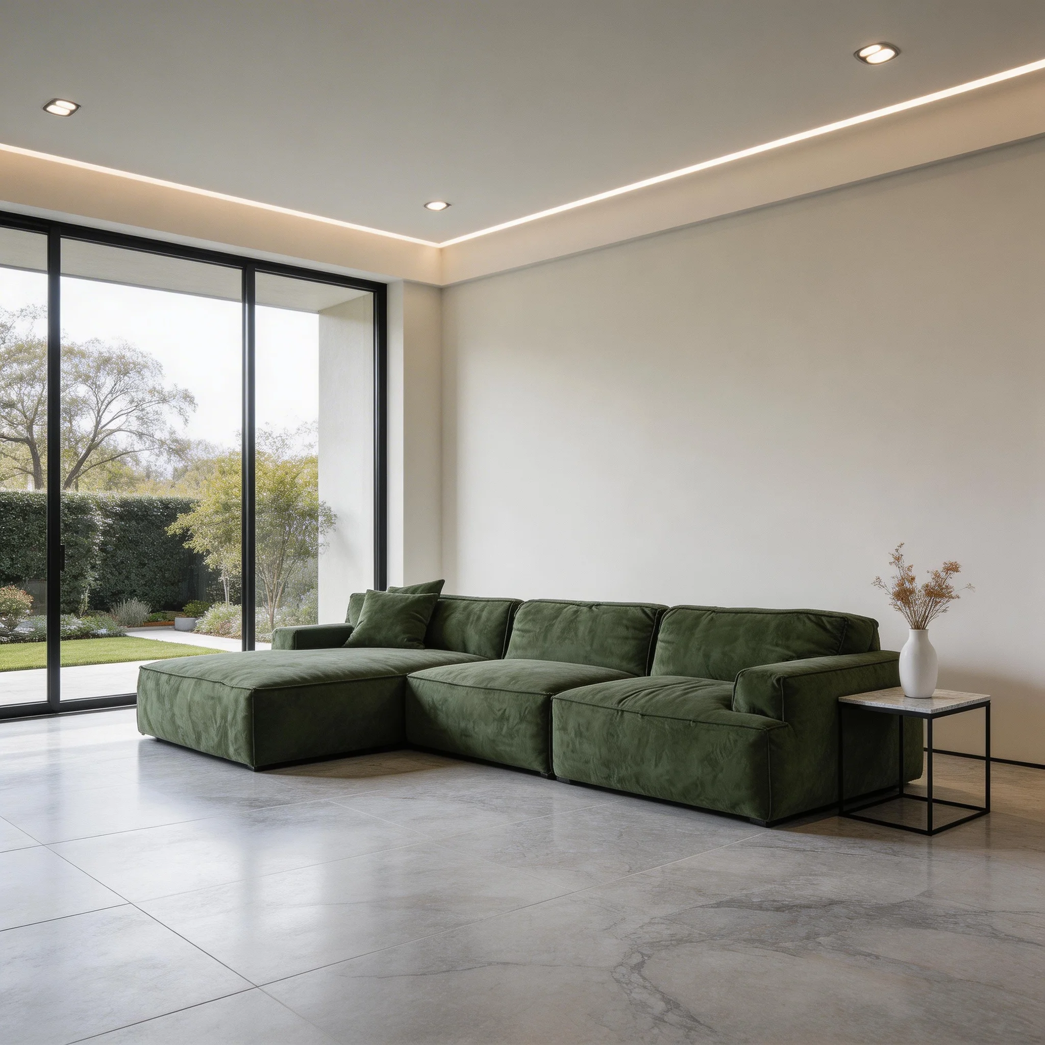 Cloud Sofa Modular Extendable Sectional Set Velvet Upholstered Tufted Sponge Customizable Sofa Ottomans for Hotel Villa