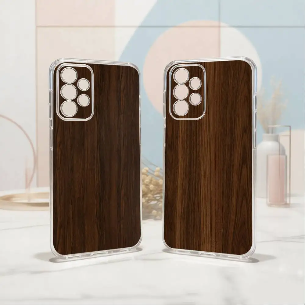 Carved Wood Phone Case For Samsung S25,S24,S21,S22,S23,S30,Ultra,S20,Plus,Fe Transparent Cover