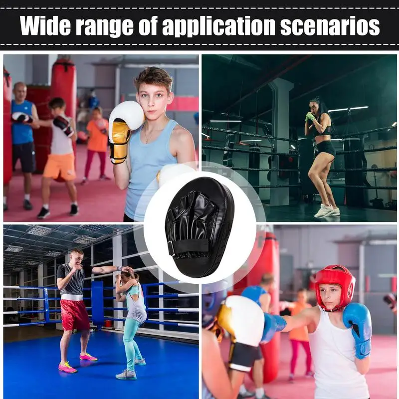 Boxing Mitts Curved Punching Mitts Training Gear Punching Training Hand Pads Adjustable Thick Durable For Karate Kickboxing