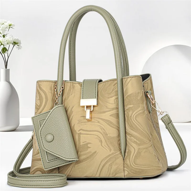 

Famous Designer Handbags For Ladies - Leather Messenger Bag With Crossbody Strap And Tote Bag Convenience