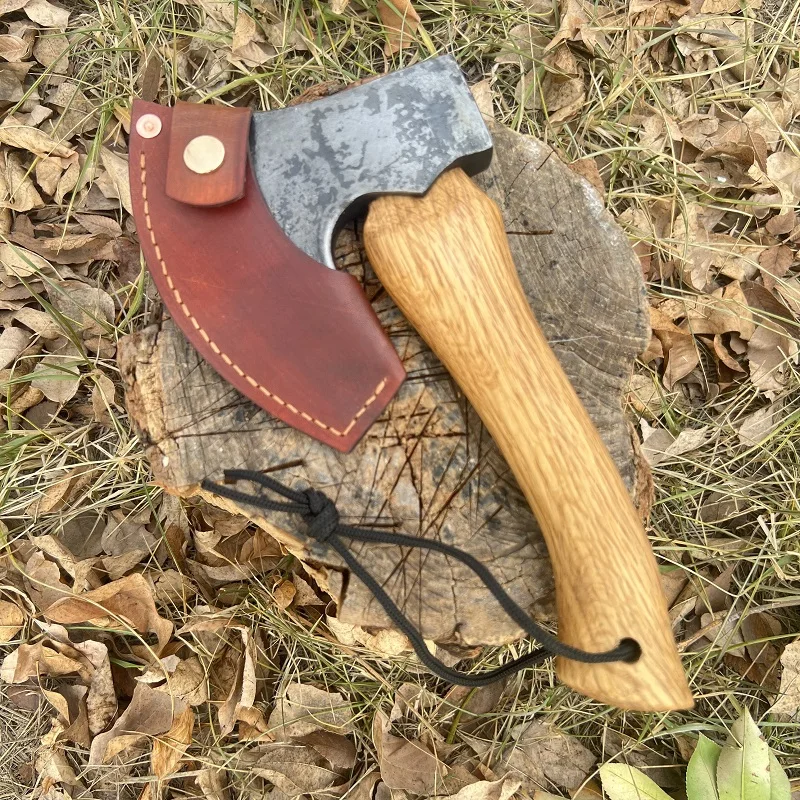 Nuova mini ascia forgiata a mano in acciaio 65 per esterni con manico in legno Qinggang Comodo strumento manuale EDC portatile per campeggio ed escursionismo