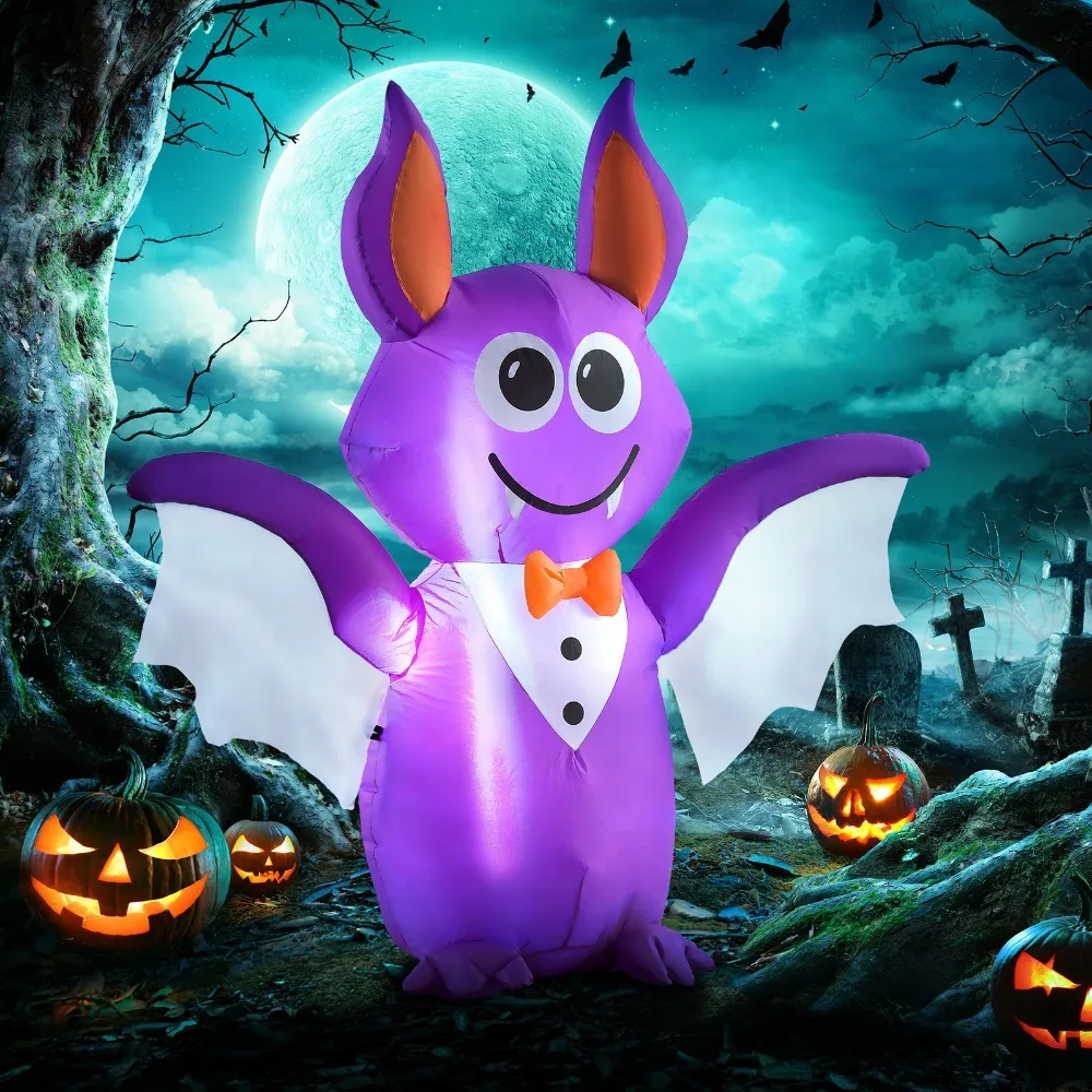 

6ft Inflatable Halloween Bat Outdoor Yard Display 8.8 W x 15.7 D x 48.4 H