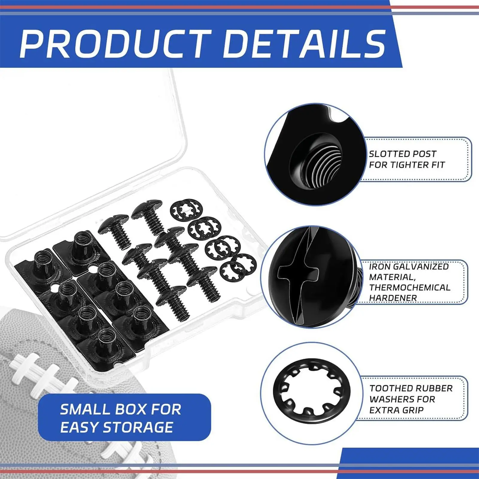 

Football Backplate Hardware Sports Gear Hardware Accessories Football Backplate Fasteners For Battle Practice Training Match Gym