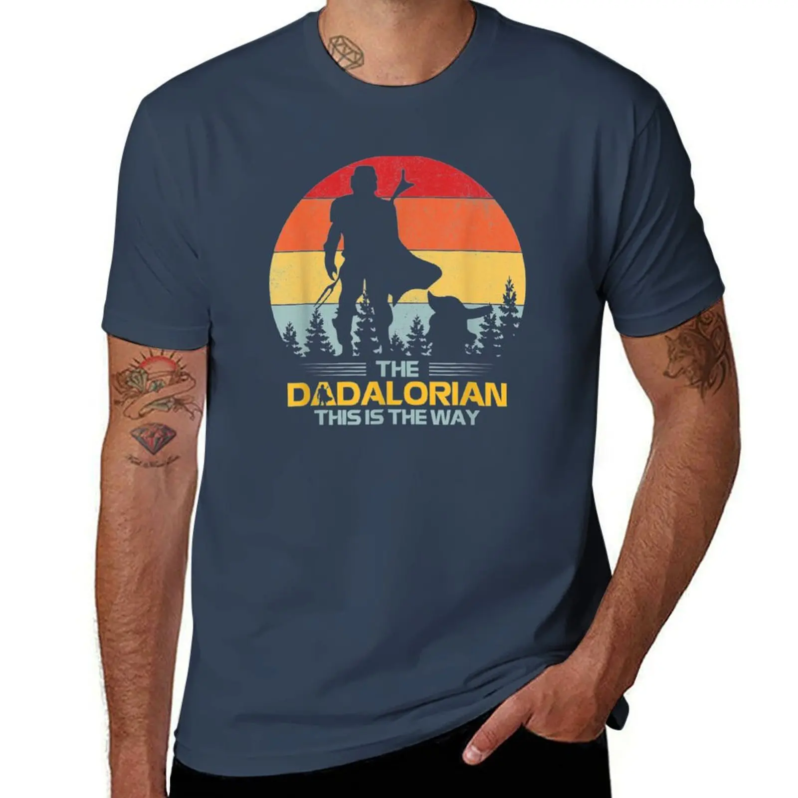 

Idea Day Way-Dadalorian The This Father's Daddy Is T-Shirt Fashion Pattern Printed Tee Shirt
