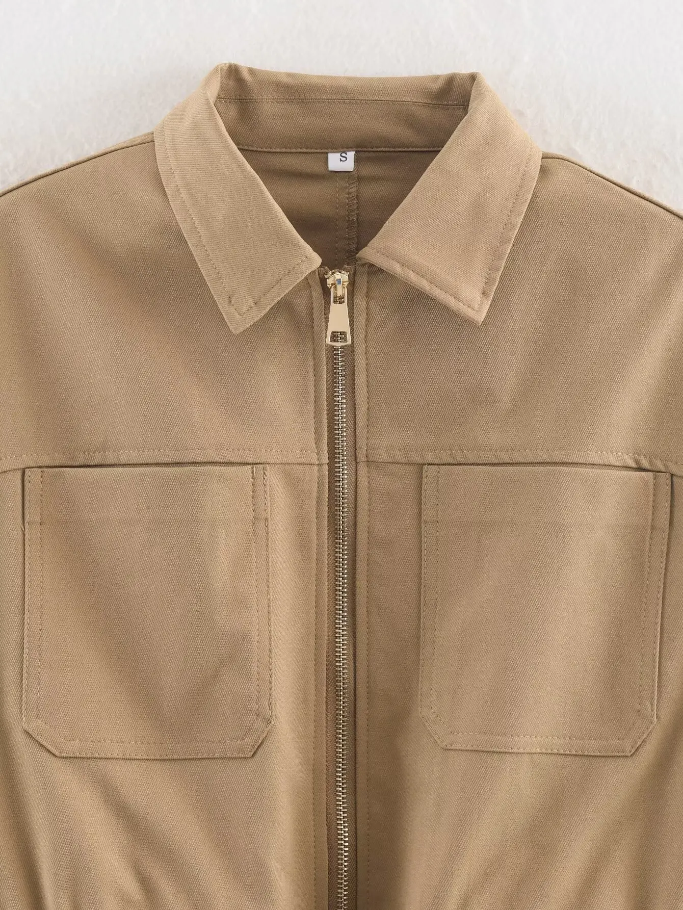 HH Female Causal Pants Suits Long Sleeves Solid Zipper Bomber Jackets+Drawstring Pants Autumn Fashion Safari Wear Khaki Set