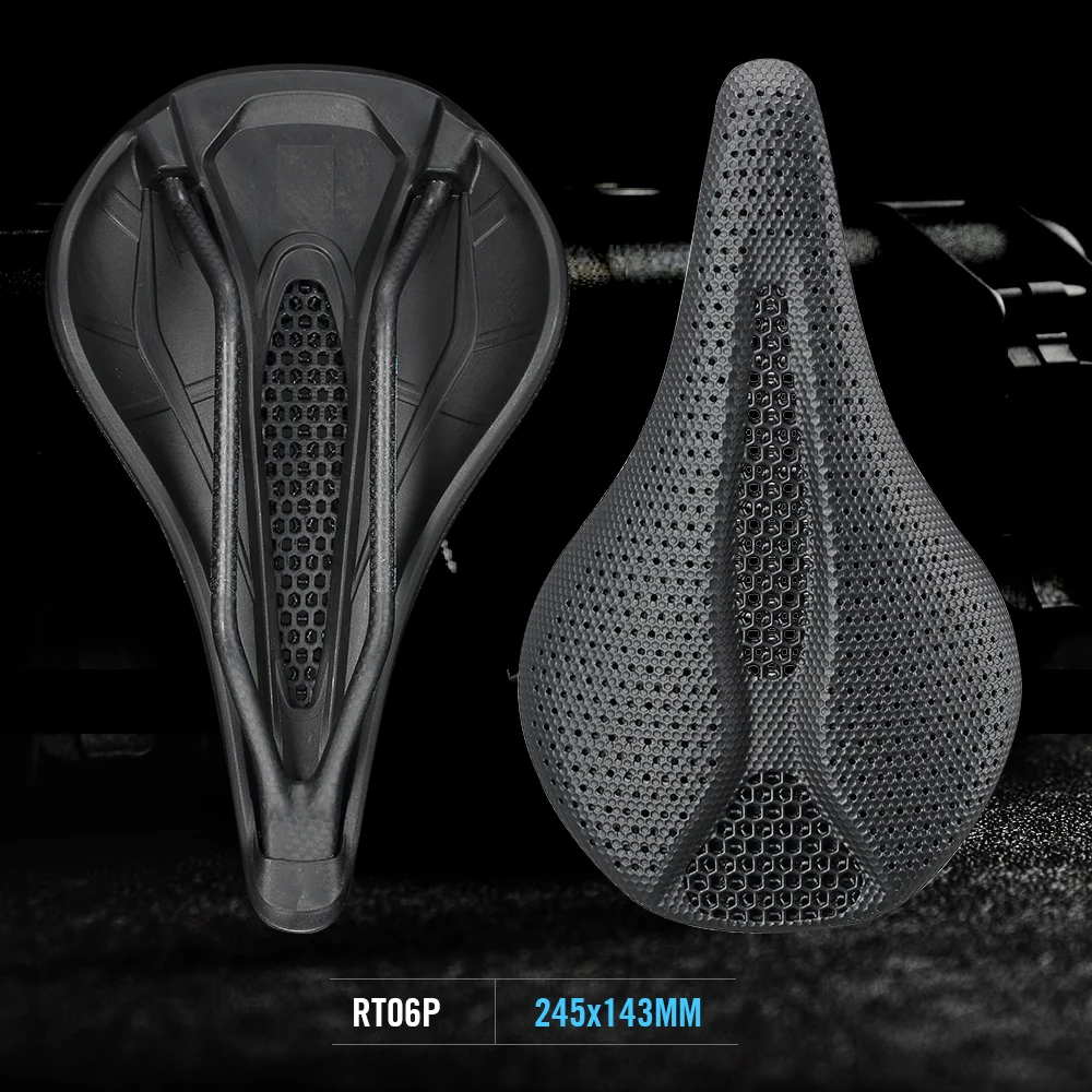 RYET Full Carbon 3D Printed Saddle 145/155mm 160-227g Oval 7x9mm